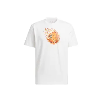 Adidas Free Shipping With AdiClub On Fire Basketball Graphic Tee
