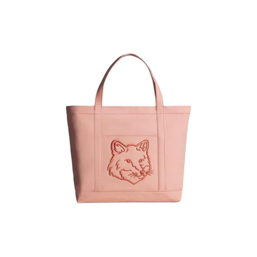 Maison Kitsune Fabric Tote Bag, Shopping Bag, Handbag Medium Size Women's Ceramic Enamel Pink