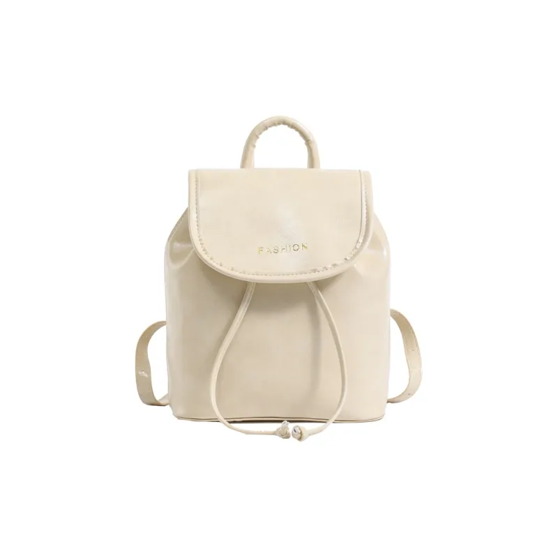 SEVENMOONS PU Backpack Regular Unisex Ecru/Black/Light Brown/Green-0