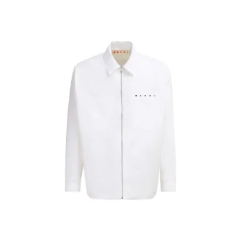 MARNI Logo Printed Long Sleeved Zipped Shirt