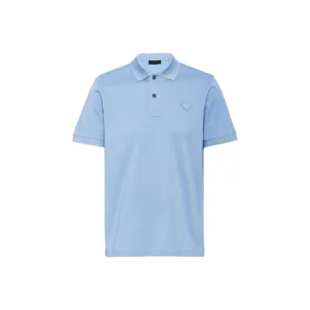 PRADA Piqué Polo Shirt Polo Shirt Men's Blue