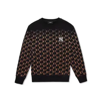 MLB New York Yankees Gradation Monogram New York Yankees Sweatshirts Sweatshirt Unisex Black