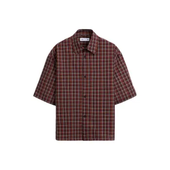 ZARA Shirts Men Dark Red