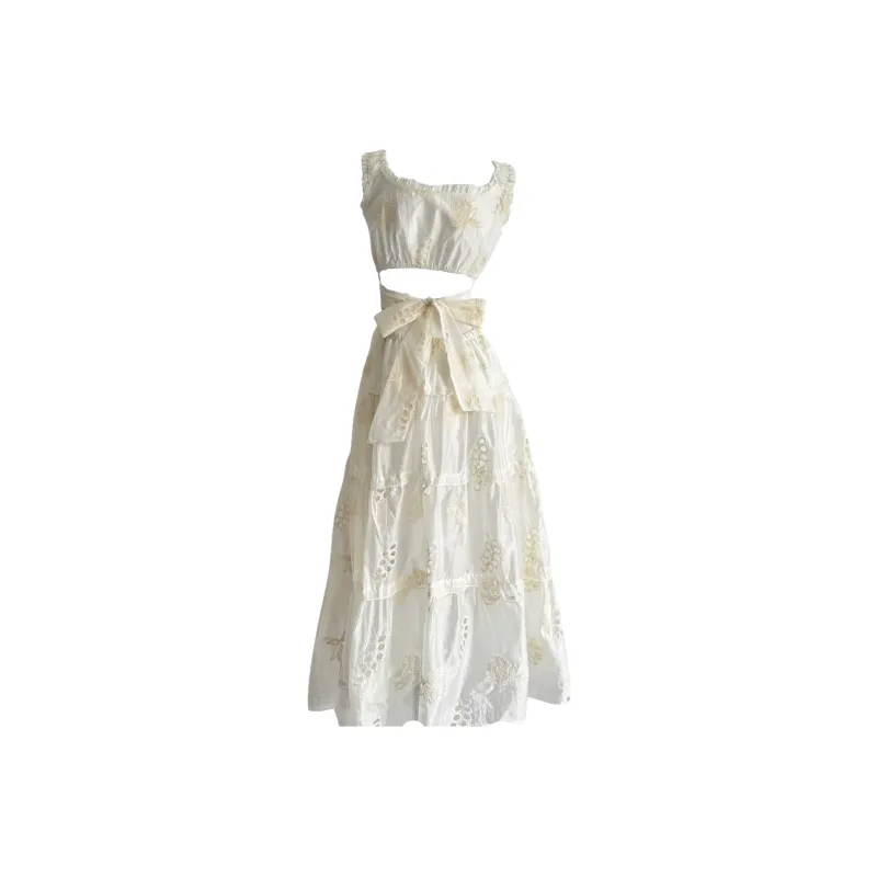 MTHE Slip Dresses Women's White-1