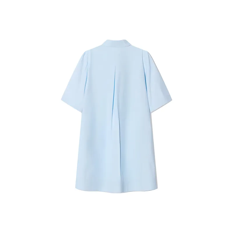 COVERINS Short Sleeved Dresses Women's Light Blue-0