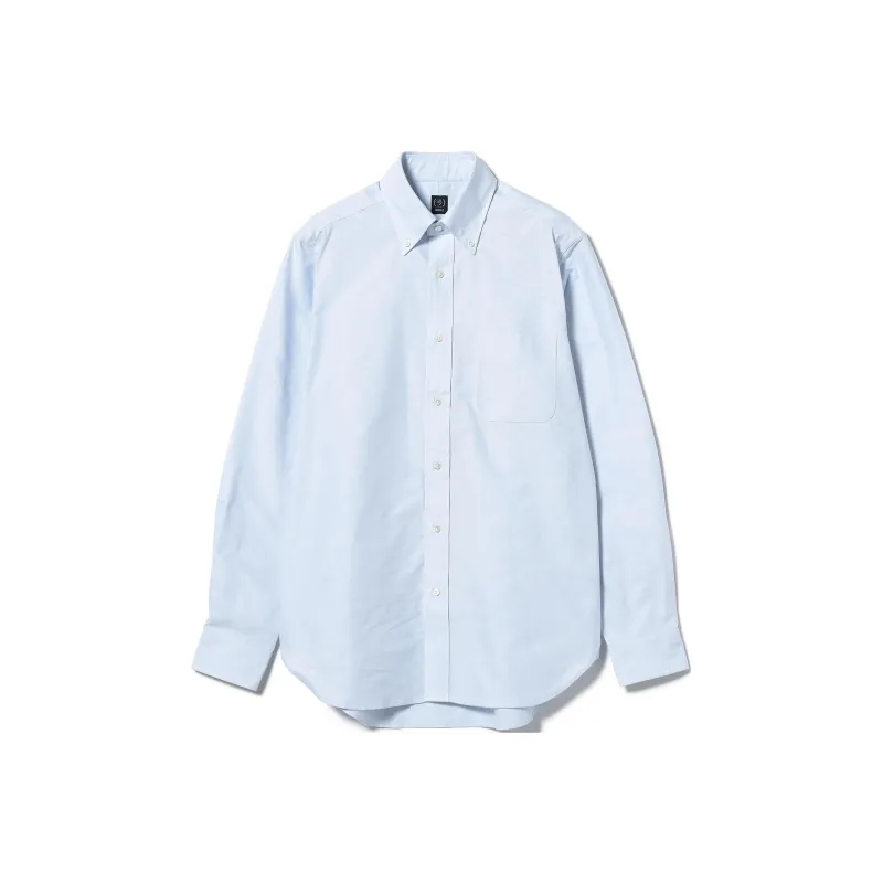 Beams Shirts Men Sax Blue-0