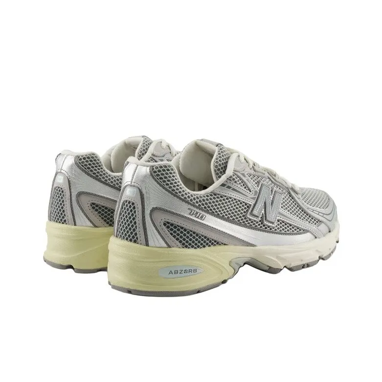 New Balance NB 740 Anti Slip Wear Resistant Low Top Chunky Sneakers Unisex Silver-3