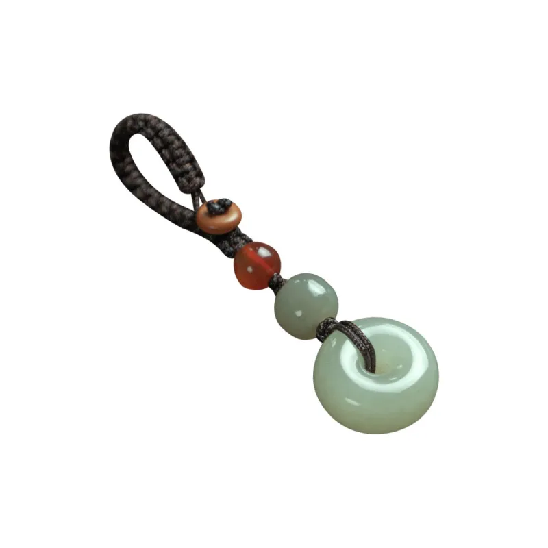 AQI Hetian Jade Pale Greenish White Jade Unisex-13