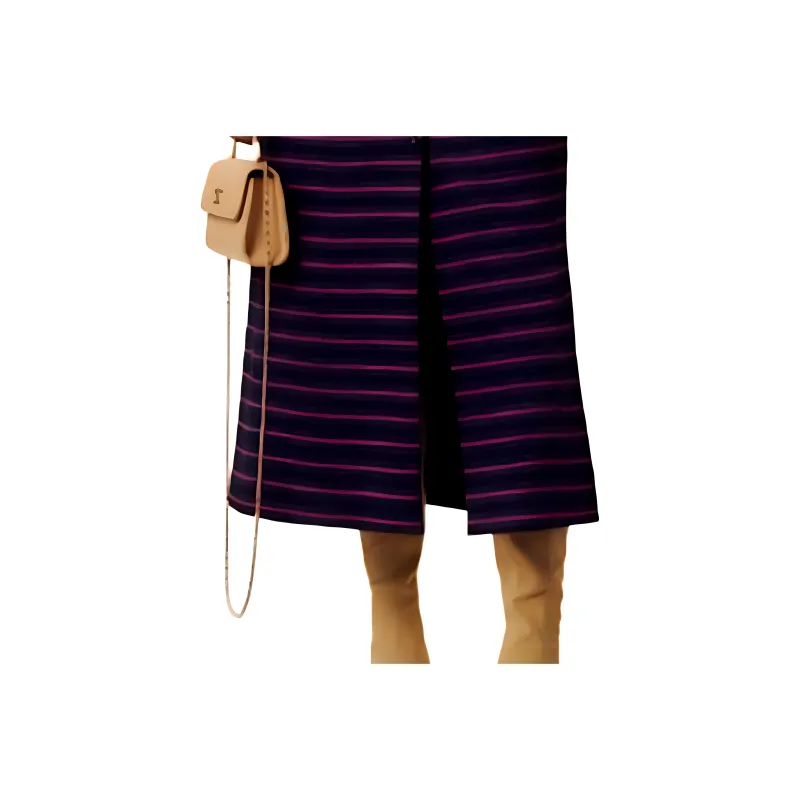 CHANEL Short-Sleeved Dresses Women's Purple-4