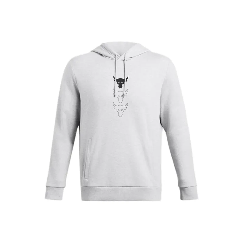 Under Armour x JUSHIQIANGSEN LIANMINGKUAN ProjectRock FW24 Rival Flc Sweatshirt Men's Halo Gray-0