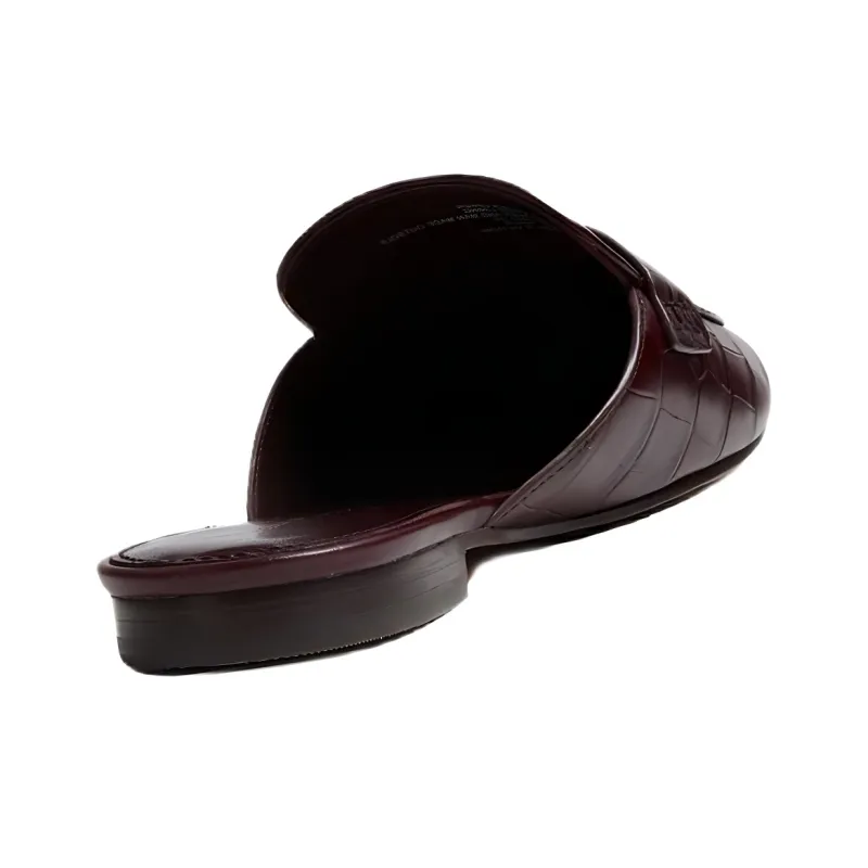 TORY BURCH Rubber Sole Closed Toe Slippers Women's Burgundy-3