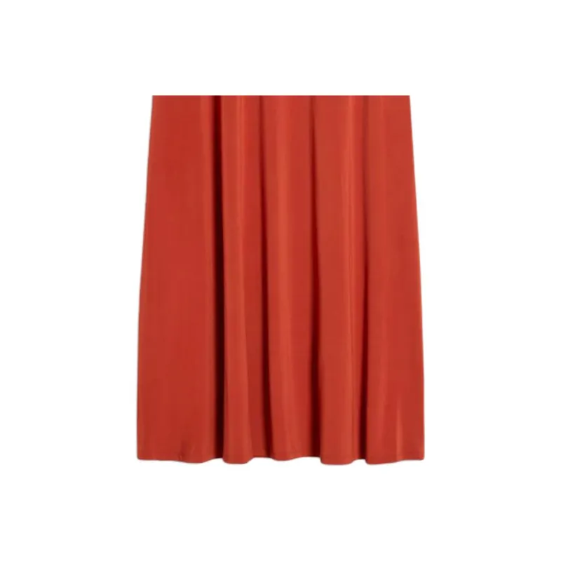 MaxMara Supremo Collection Abito A-Line In Jersey Stretch Sleeveless Dress Women's Earth Red-4