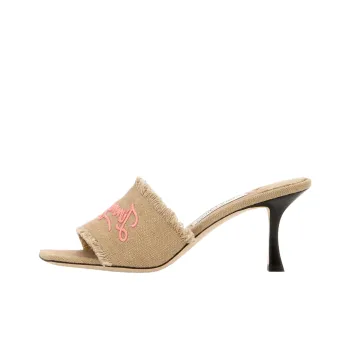 Jimmy Choo Slide Slippers 7cm Women's Beige