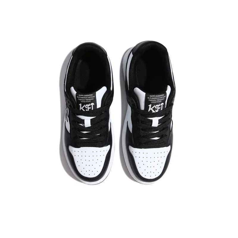 KFT Height Increasing Abrasion Resistant Breathable Slip Resistant Low Top Skateboard Shoes Unisex-9