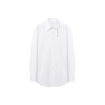 Alexander McQueen Cross Bar Chain Curved Hem Shirt