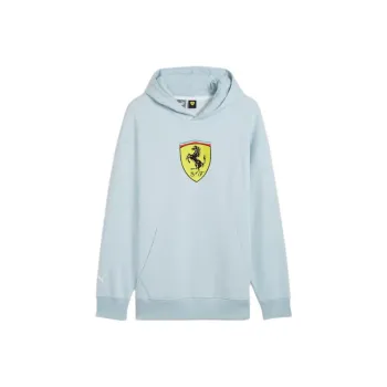 PUMA Scuderia Ferrari SS24 Race Big Shield Men's Hoodie Sweatshirt Men's Frosty Dew Color