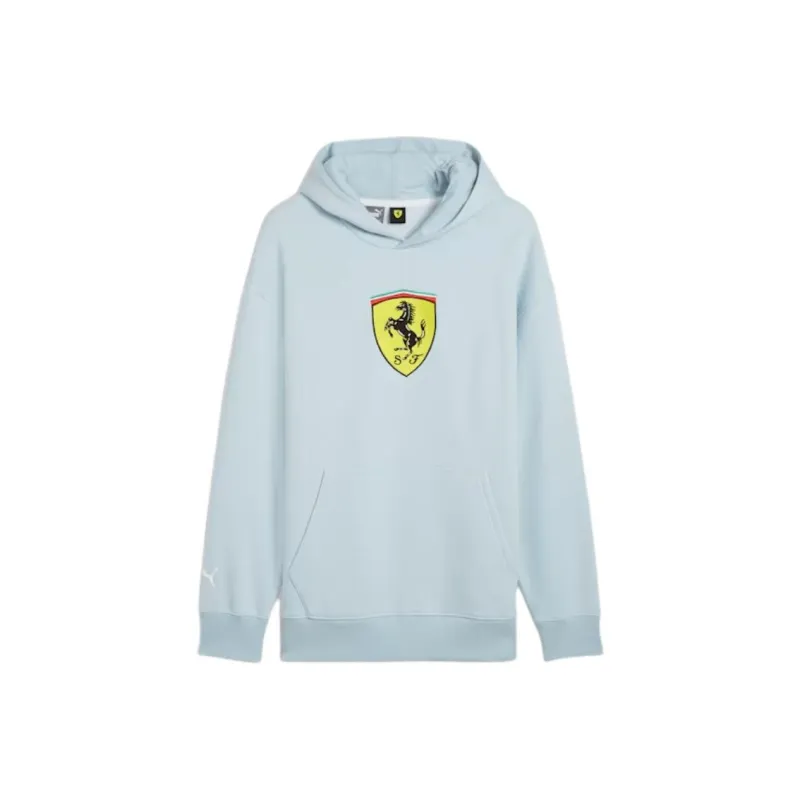 PUMA Scuderia Ferrari SS24 Race Big Shield Men's Hoodie Sweatshirt Men's Frosty Dew Color-0