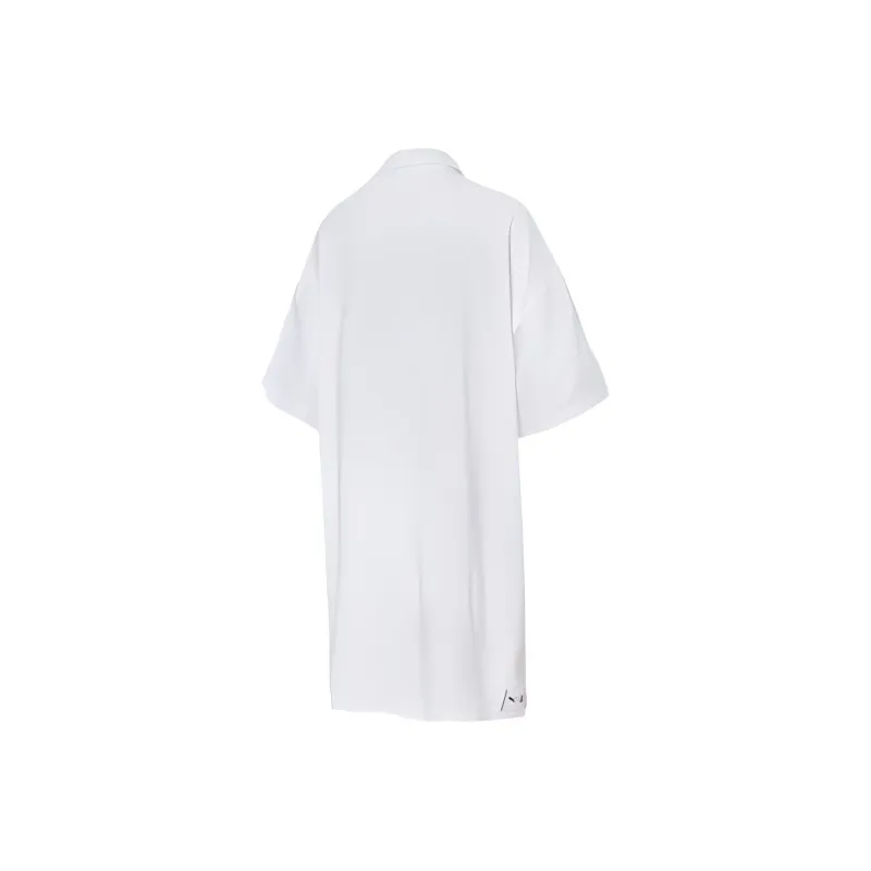 PUMA Short Sleeved Dresses Women's White-1