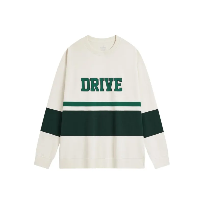 XTEP Sweatshirt Men's Cotton White/Elegant Green/Sand Green-0