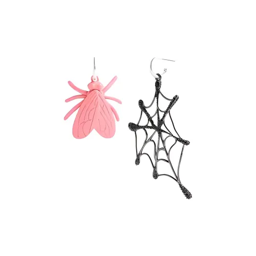 COACH Enamel Earrings Women's Black/Pink