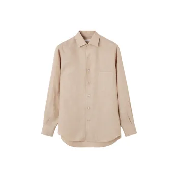 Loro Piana Shirt Men's Linen Hemp Beige