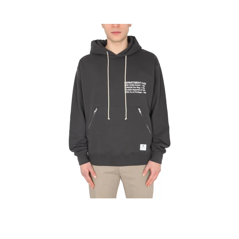 Department 5 Logo print Drawstring Hoodie-0