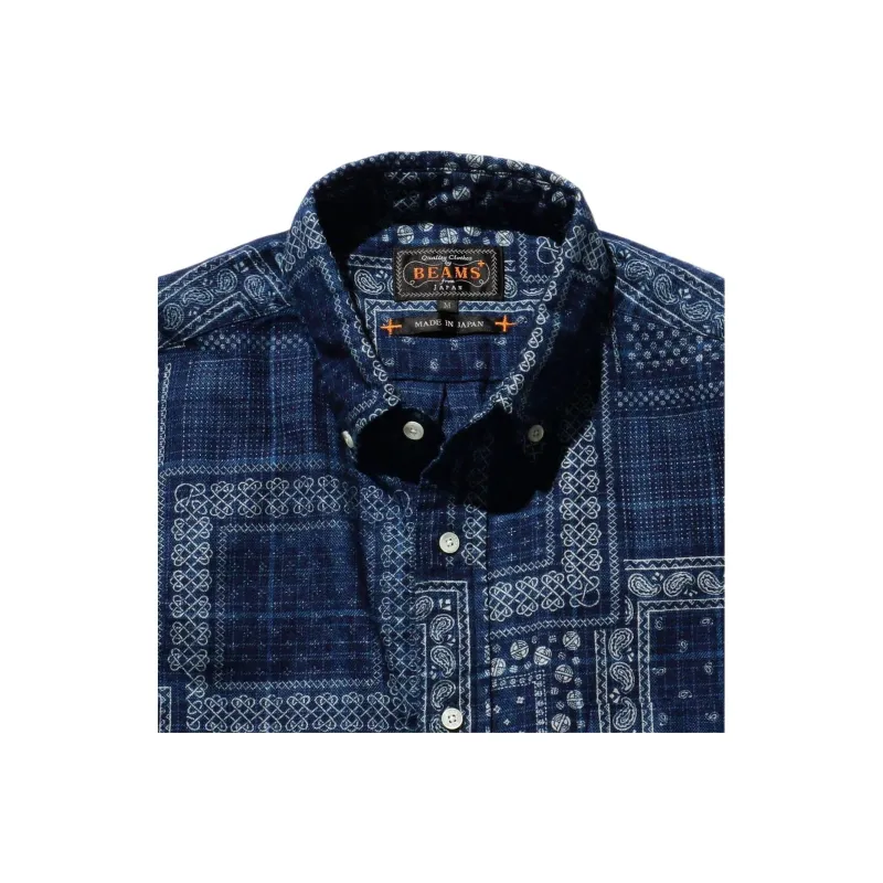 Beams Discharge Print Shirt-4