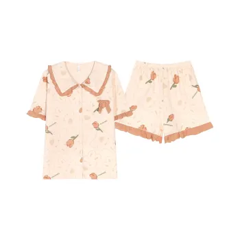 Pretty Lady Pajama Set Women's Apricot