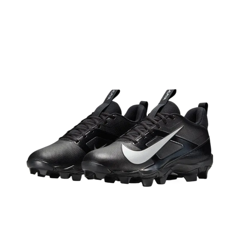 Nike Alpha Menace 4 Cushioning Abrasion Resistant Breathable Soccer Shoes Unisex Black White-2