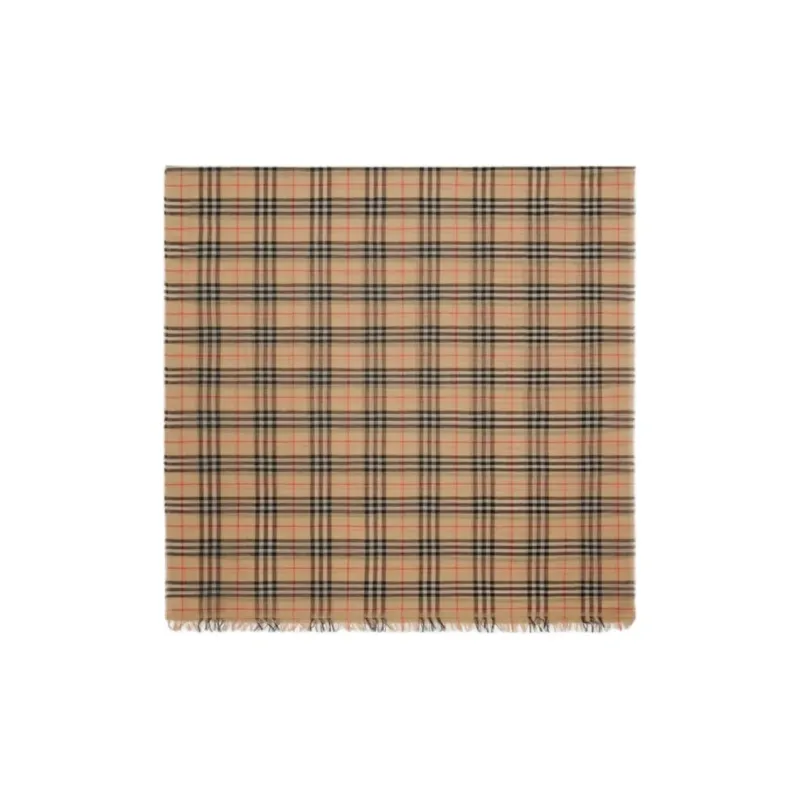 Burberry Cotton Knit Scarves Women's Khaki-0