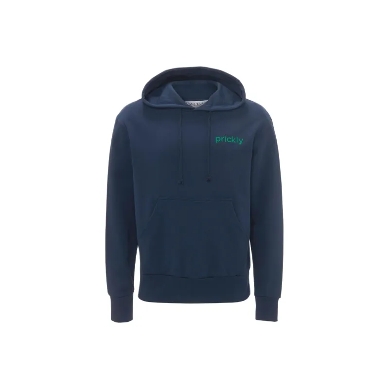 JW Anderson Prickly Slogan print Hoodie-0
