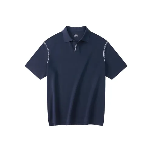 A.B.X Lapel Knitted Fabric Silhouette Short-Sleeved Polo Shirt Men's