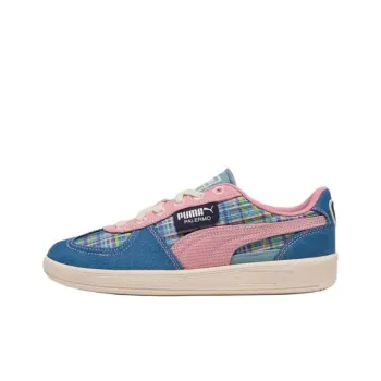 PUMA Palermo Anti Slip Wear Resistant Low Top Skateboard Shoes Unisex Blue Pink