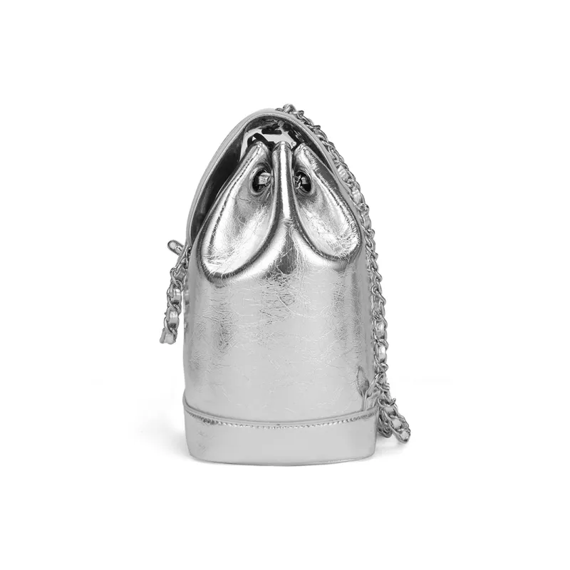 ROBERTA DI CAMERINO Synthetic Leather Backpack Women's Classic Black/Charming Silver-6