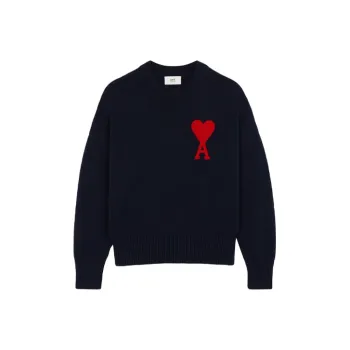 AMIPARIS Ami De Coeur Knitted Cotton Crewneck