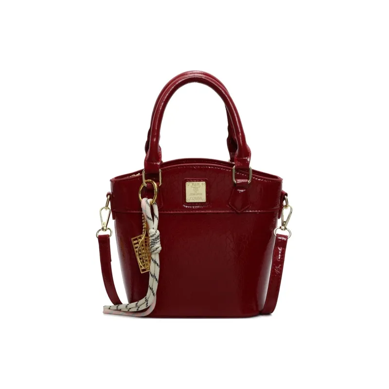 Yalu PU Handbag Regular Women's Black/White/Red/Pink-15