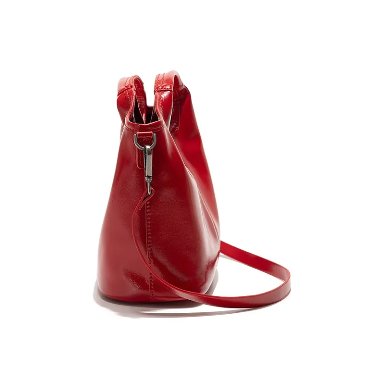 Vigno Synthetic Leather Shoulder Bag, Crossbody Bag, Handbag Regular Women's Red/Ecru/Black-5