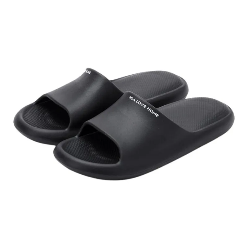 HLA Couple Home Slippers, Summer Minimalist Style Lightweight Bathroom Bathing Slip Resistant Slippers-6