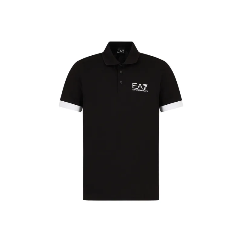 EMPORIO ARMANI EA7 SS24 Polo Shirt Men's Black-0