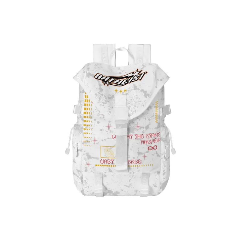 8atheist Polyester Travel Backpack Regular Unisex White-1