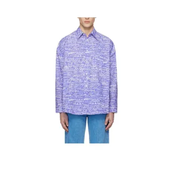 MARNI Shirts Men Blue Lilac