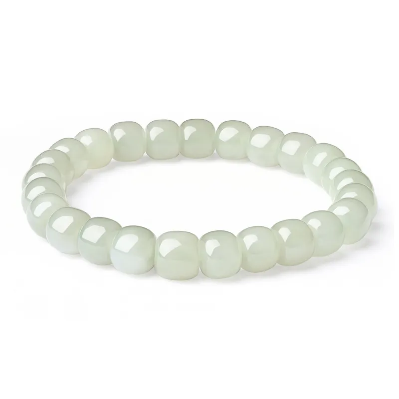 LAOMIAO Hetian Jade Pale Greenish White Jade Women's-7