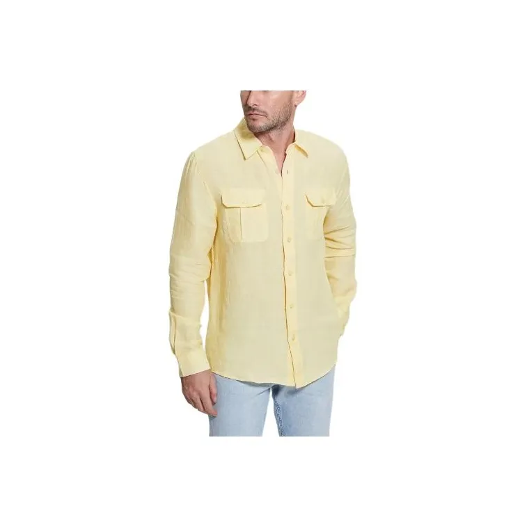 GUESS Shirts Men Yellow-0