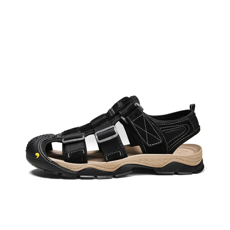 Jeep Breathable Beach Sandals Men's Black-0