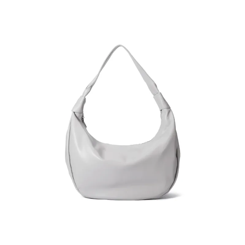 Dubaolu Synthetic Leather Shoulder Bag Large Size Women's Ecru/Gray/Black-6
