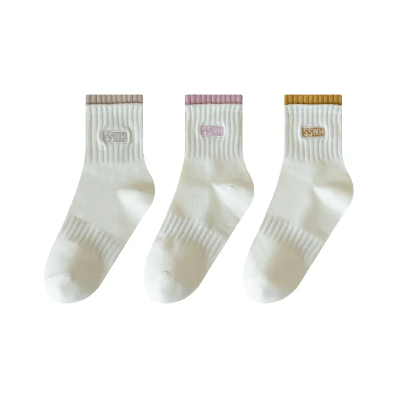 MIIOW Mid Calf Socks Women's 3 Pack-0