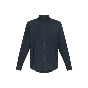 WOOLRICH Long Sleeved Curved Hem Shirt