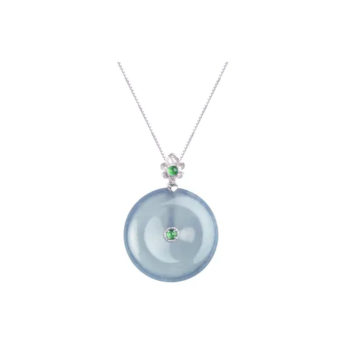 Clear Snow Ice Glutinous Necklaces Unisex
