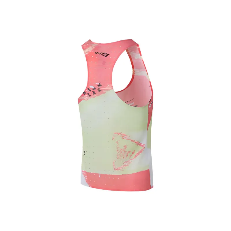 Saucony Sleeveless Sports Shirts Women's Sail White-1