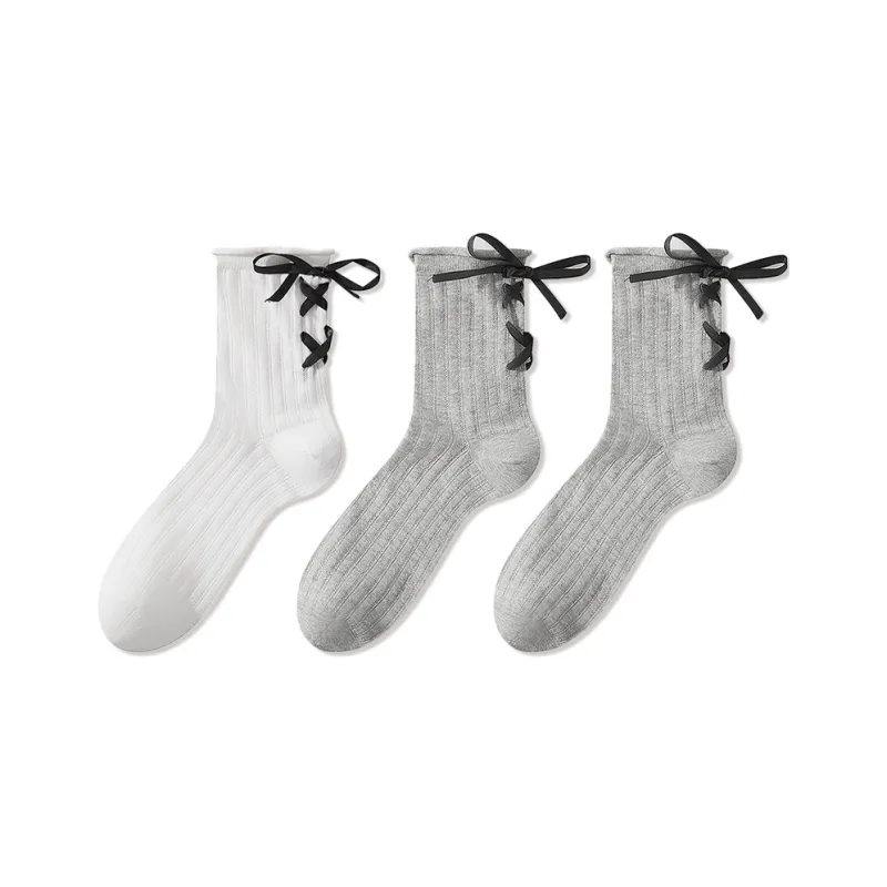 JIAZINI Mid Calf Socks Women's 3 Pack-6